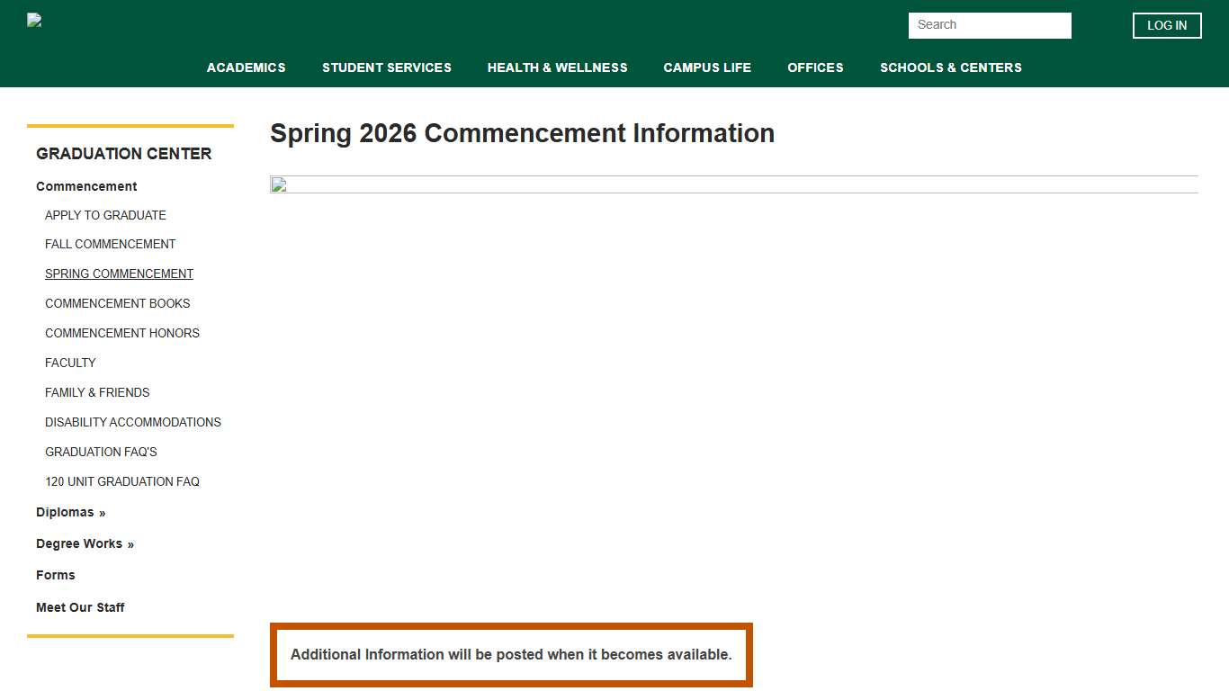 Graduation - May 2026 Commencement Information myUSF